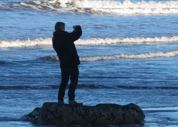 Ian Mitchell, one of the artists taking part in the Mirror Images exhibition, finding inspiration at the coast.