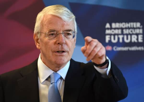 Former Prime Minister Sir John Major gives a speech to Conservative Party supporters at West Warwickshire Sports Club in Solihull, West Midlands. PRESS ASSOCIATION Photo. Picture date: Tuesday April 21, 2015. See PA story ELECTION Main. Photo credit should read: Joe Giddens/PA Wire