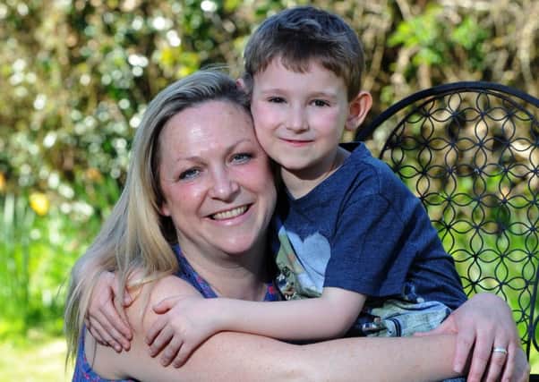 Seven-year-old Llywelyn Pritchard from Haxby, near York, who suffers multiple allergies His mum Alethea