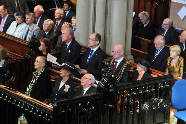 The service for Victor Watson at Leeds Minster. Picture by Tony Johnson
