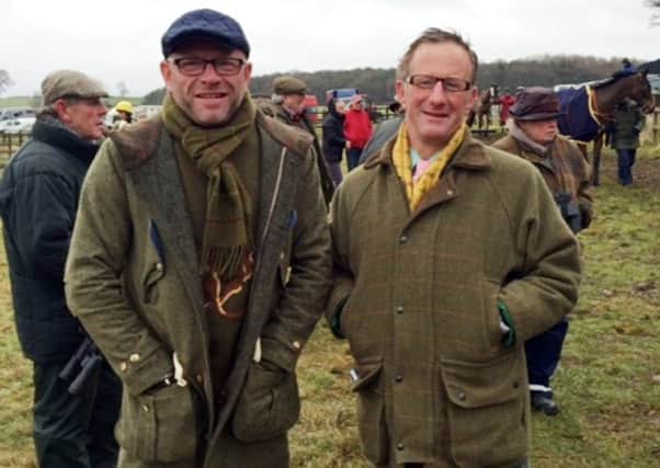 Matthew and Simon Robinson (right) attending the Charm Park meeting earlier this season.