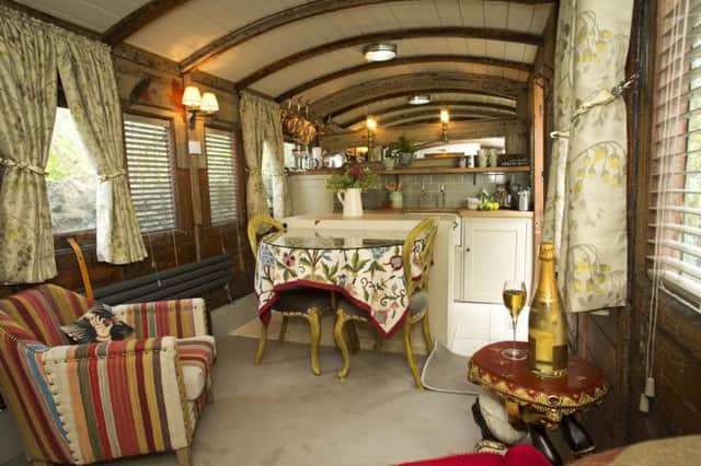 The railway carriage at Helmsley has been transformed into a luxurious holiday let