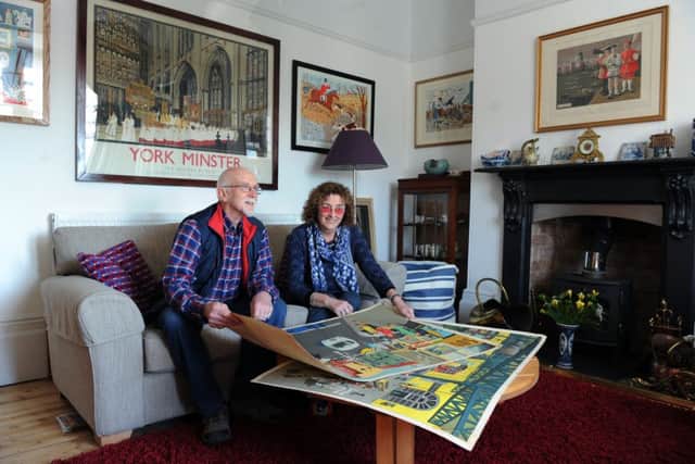 Dick Raines and his wife Sue share a passion for vintage illustration, typography and design. 
Picture: Jonathan Gawthorpe