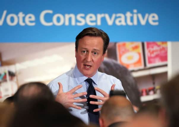 Prime Minister David Cameron giving a speech about the economy at the Institute of Chartered Accountants in Moorgate, London. PRESS ASSOCIATION Photo. Picture date: Monday April 27, 2015. See PA story ELECTION Tories. Photo credit should read: Chris Radburn/PA Wire