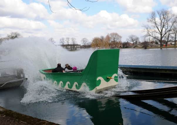 Hull's East Park Splash Boat - out of use because of coots.