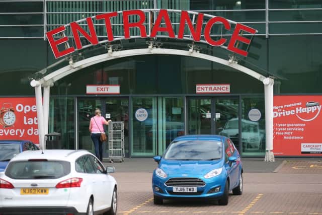 Carcraft's Leeds premises after today's announcement. Picture: Ross Parry Agency