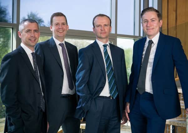 Aidan Robson, James Woolley, Chris Clegg and Mathew Deering (left to right)