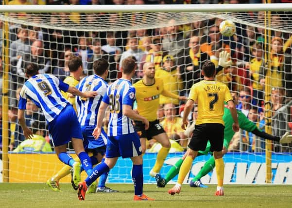 Sheffield Wednesday's Atdhe Nuhiu equalises late on against Watford (Picture: Mike Egerton/PA Wire).