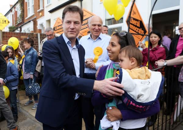 Nick Clegg campaigning in Twickenham today