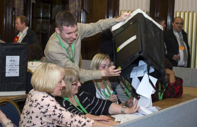 Ballot boxes arrive at The Guildhall, Hull. Picture: Sean Spencer