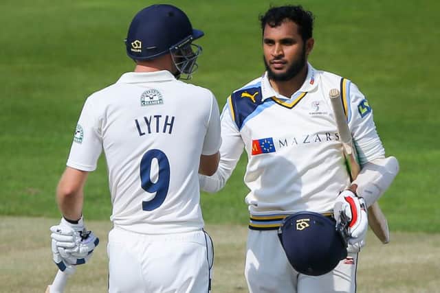 Yorkshire's Adam Lyth (L) and Adil Rashid (R) are back on county duty.