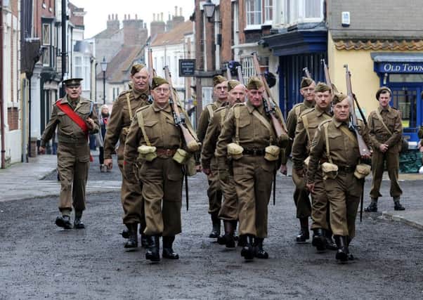 Filming Dad's Army in the centre of Bridlington