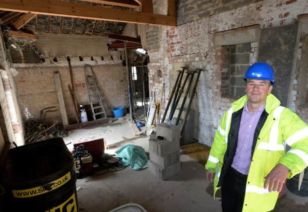 Property developer John Tate inside the new 56 seater Ilkley Cinema which is under construction on Leeds Road, Ilkley. Picture Anna Gowthorpe.