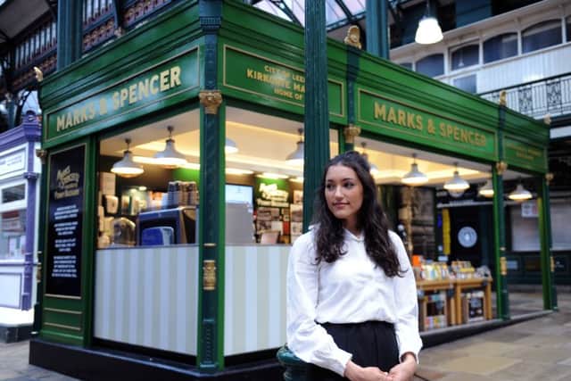 Marks & Spencer company archive perform 'Marks in Time Live: After Hours' as part of museums at night in Leeds Kirkgate Market. Malak El-Gonemy plays the part of Esther Brown, who was one of the first M&S shop girls. (
Picture: Jonathan Gawthorpe)