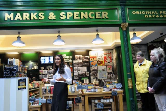 Marks & Spencer company archive perform 'Marks in Time Live: After Hours' as part of museums at night in Leeds Kirkgate Market. Malak El-Gonemy plays the part of Esther Brown, who was one of the first M&S shop girls.
 (
Picture: Jonathan Gawthorpe)