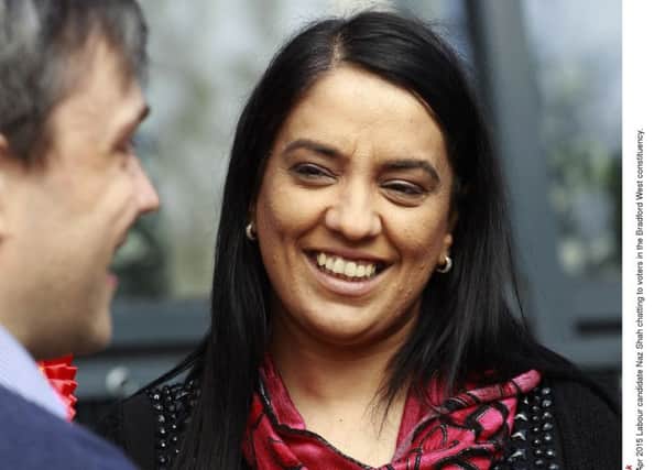 Naz Shah chatting to voters in the Bradford West constituency. (Picture: LNP/REX_Shutterstock)