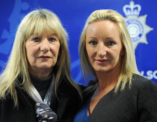 Ben Needham's mother Kerry and grandmother Christine at a press conference in Sheffield following their appeal on Greek television.