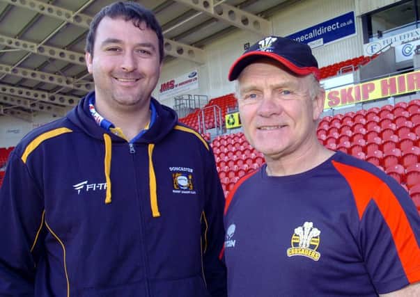 Paul Cooke, left, who left Doncaster RLFC by mutual consent yesterday.