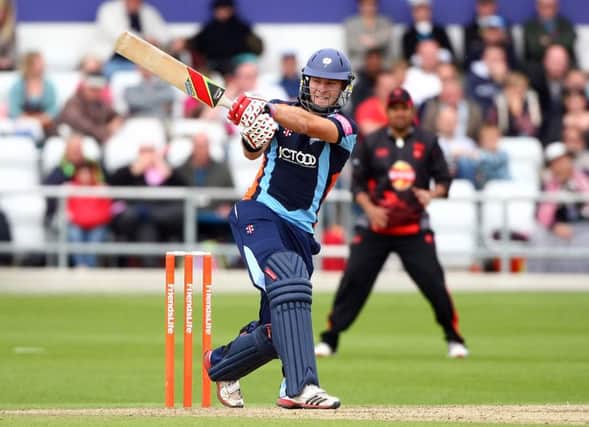 David Miller hits out while playing for Yorkshire in 2012.