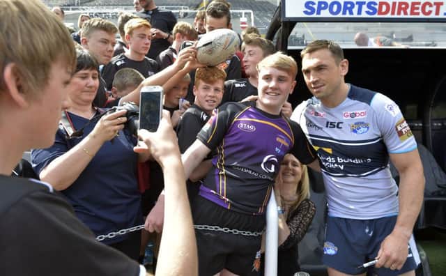 Kevin Sinfield meets the fans at St James' Park ahead of the Magic Weekend.
