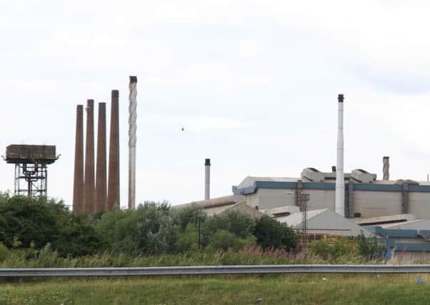 The Tata steel works in Rotherham