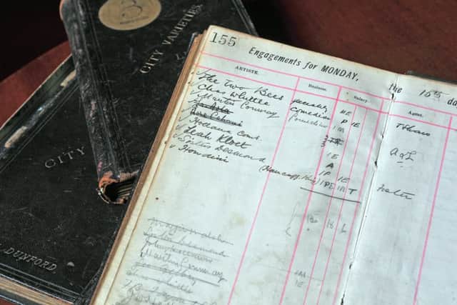Log books from the turn of the 20th century of every act and their performance at the City Varieties in Leeds
