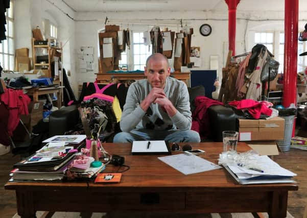 Leeds couture designer James Steward at his studio in Farsley. Picture by Tony Johnson