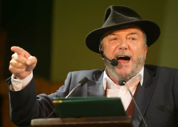 George Galloway officially launches his campaign to become the next Mayor of London at a rally at Conway Hall, London