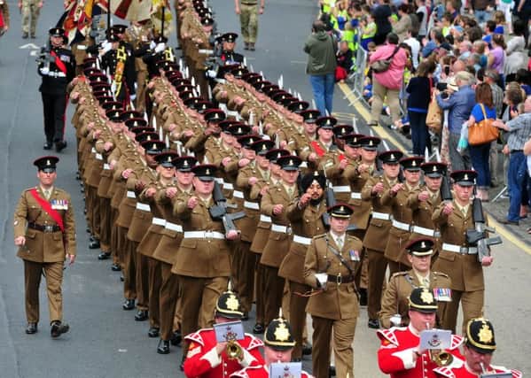 The Yorkshire Regiment Freedom Parade along Skipton High Street. Picture by Tony Johnson