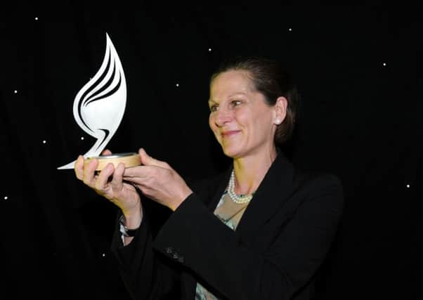 Dorothy Thompson with her Green Champion award at the 2014 event. Picture by Simon Hulme