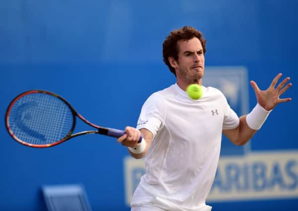Great Britain's Andy Murray in action during day five of the the AEGON Championships. Picture: Adam Davy/PA.