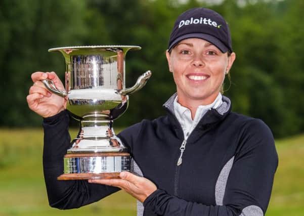 Deloitte Ladies Open winner Christel Boeljon with the trophy following her success in Amsterdam.