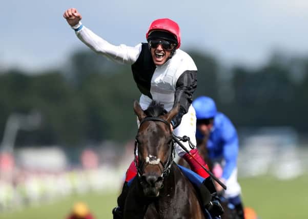 Frankie Dettori hailed his victory aboard Golden Horn in the Investec Derby at Epsom as the "most thrilling moment" of his glittering career.