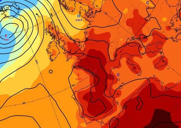 Hot and humid air is set to bring temperatures of 30C to much of the country next week.