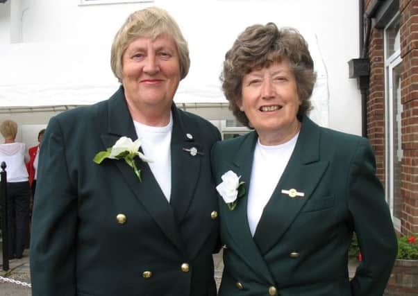 Yorkshire captain Jean Waring, right, and her deputy captain Dawn Clegg.