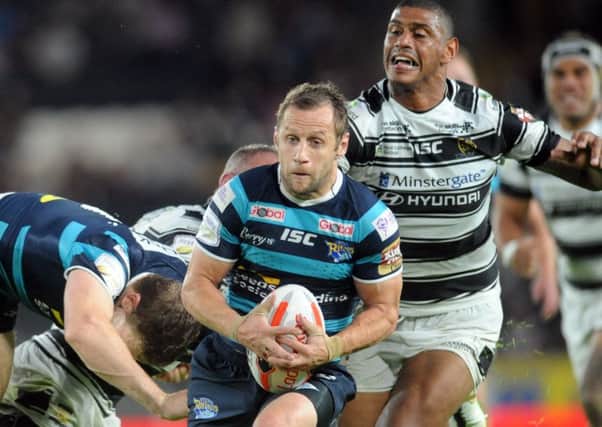 Leeds Rhinos' Rob Burrow in quarter-final action against Hull FC