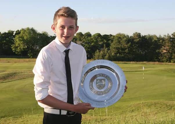 Barclay Brown with the Sheffield Plate (Picture: drivinggolf.co.uk).
