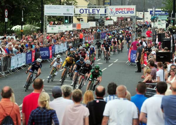 The mens classic race at Otley Town Cycle Races in the centre of the town. (Picture by Tony Johnson)