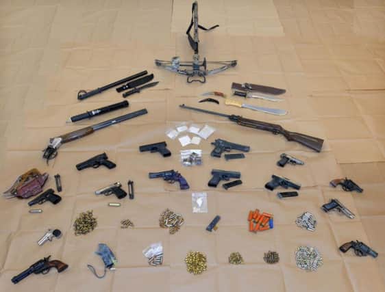 The haul of weapons discovered at the home of Colin Berry