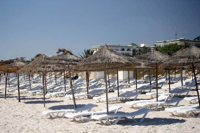 The beach near the RIU Imperial Marhaba hotel in Sousse, Tunisia, as the bodies of more Britons killed in the Tunisian beach massacre will be flown back to the UK.