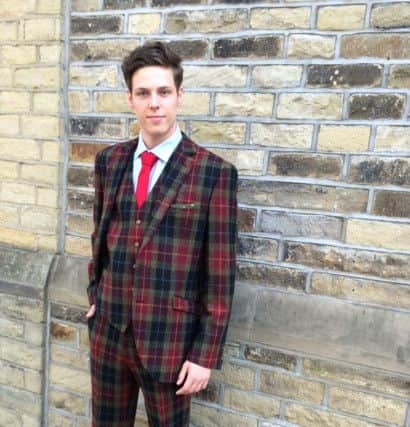 The three-piece Harris Tweed suit by Brook Taverner, created especially for the Great Yorkshire Show. A lucky reader will get the chance to win one for themselves.