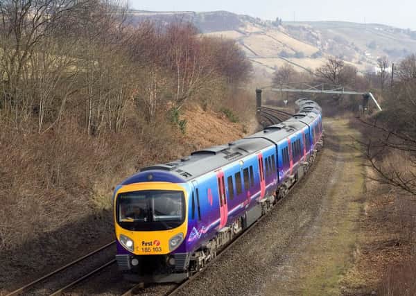 A TransPennine Express train. The IPPR's report highlights research suggesting that there are 40 per cent fewer commuter journeys between Leeds and Manchester than there should be.
