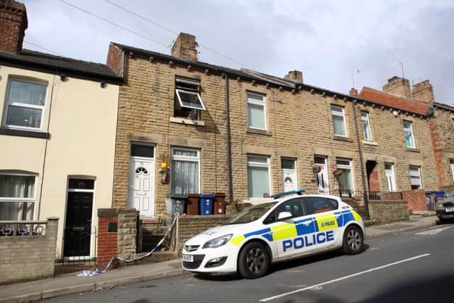 The scene of the fire on Cherry Tree St, Elsecar, Barnsley. Picture: Ross Parry