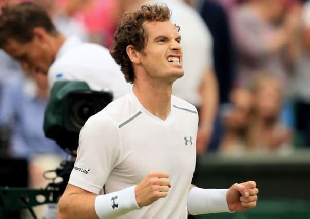 Andy Murray celebrates victory over Vasek Pospisil. (Picture: Mike Egerton/PA Wire).