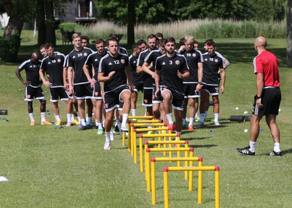 Pre-season training with the Blades.