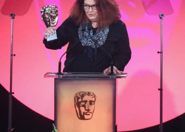 Sally Wainwright accepts the award for Writer: Drama at the British Academy Television Craft Awards in 2015