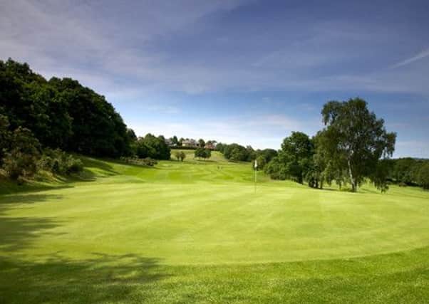 A view of the fifth green at Pannal GC looking toward the 17th green.
