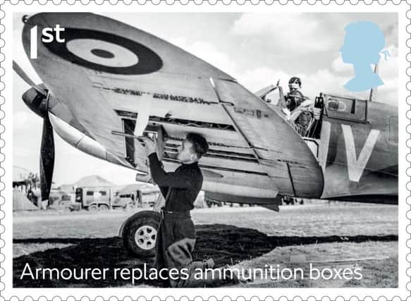 One of the stamps launched to mark the Battle of Britain