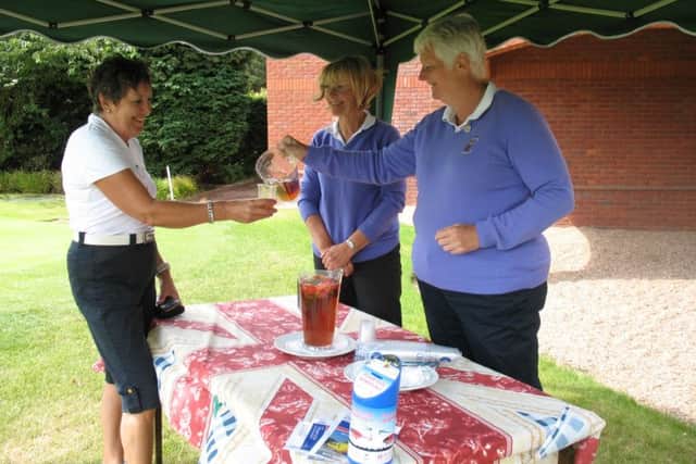 The Pimms Tent, manned by Doncaster ladies, proved a popular feature of the Challenge Bowl.