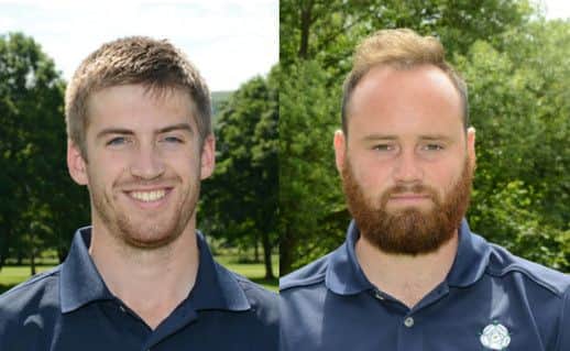 Meltham's Jamie Bower, left, and Shipley's William Whiteoak produced a foursomes win which captain Darryl Berry said was key to Yorkshire's overall victory.